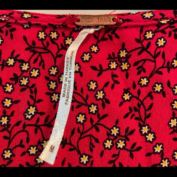 Free people red blouse - Picture 3 of 4